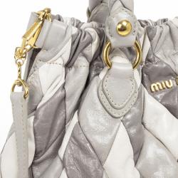 Miu Miu Large Harlequin Leather Tote