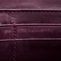 Miu Miu Purple Crocodile Embossed Leather Zip around Wallet