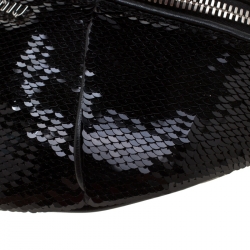 Miu Miu Black Sequins Leather Belt-Bag 