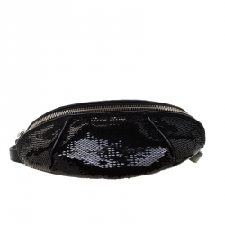 Miu Miu Black Sequins Leather Belt-Bag 