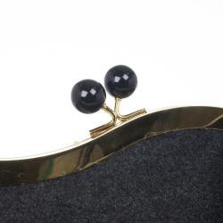 مملوكة مسبقًا Miu Miu Grey Wool Felt Oversized Clutch