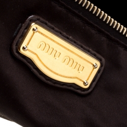 Pre Owned Miu Miu Olive Green Vitello Lux Leather Bow Satchel