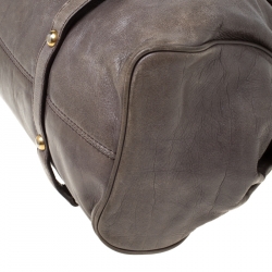 Pre Owned Miu Miu Olive Green Vitello Lux Leather Bow Satchel