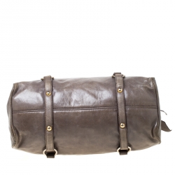 Pre Owned Miu Miu Olive Green Vitello Lux Leather Bow Satchel