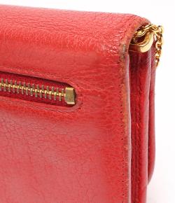 Miu Miu Red Leather Continental Wallet