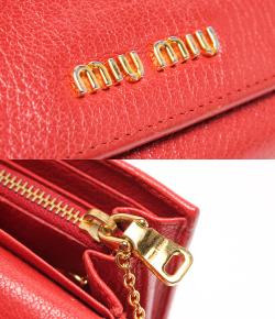 Miu Miu Red Leather Continental Wallet