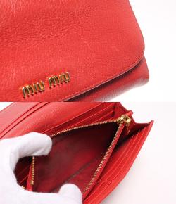 Miu Miu Red Leather Continental Wallet
