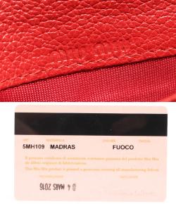 Miu Miu Red Leather Continental Wallet