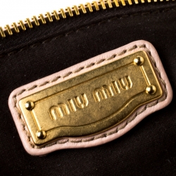 مملوكة مسبقًا Miu Miu Pink Matelasse Leather Coffer Hobo
