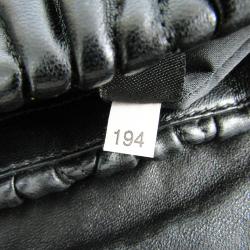 Pre Owned Miu Miu Black Matelasse Leather Shoulder Bag 