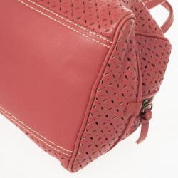 Miu Miu Pink Perforated Boston Bag