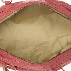 Miu Miu Pink Perforated Boston Bag
