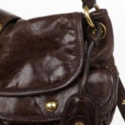 Pre Owned Miu Miu Dark Brown Coffer Bag