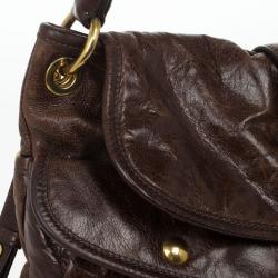 Pre Owned Miu Miu Dark Brown Coffer Bag