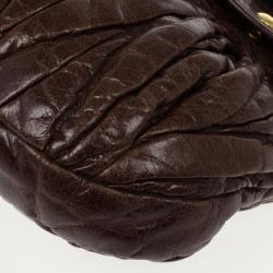Pre Owned Miu Miu Dark Brown Coffer Bag