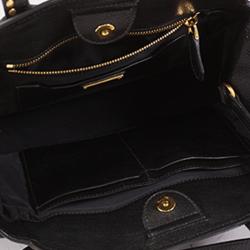 Pre Owned Miu Miu Black Leather Two Way Satchel