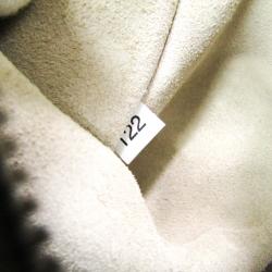 Pre Owned Miu Miu White Leather Madras Tote Bag
