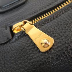 Miu Miu Black Leather Boston Bag