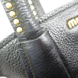 Miu Miu Black Leather Boston Bag