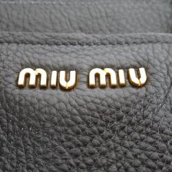 Miu Miu Black Leather Boston Bag