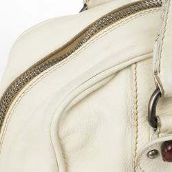 Pre Owned حقيبة ميو ميو فينتدج بيضاء مرصعة 