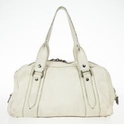 Pre Owned حقيبة ميو ميو فينتدج بيضاء مرصعة 