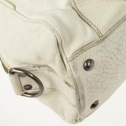 Pre Owned حقيبة ميو ميو فينتدج بيضاء مرصعة 