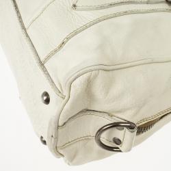 Pre Owned حقيبة ميو ميو فينتدج بيضاء مرصعة 