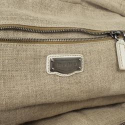 Pre Owned حقيبة ميو ميو فينتدج بيضاء مرصعة 