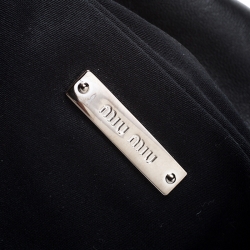 Pre Owned حقيبة كتف ميو ميو كريستال جلد نابا مبطنة سوداء