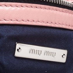 Pre Owned Miu Miu Orange Metallase Patent Leather Crystal Flap Shoulder Bag