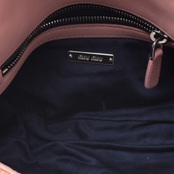 Pre Owned Miu Miu Orange Metallase Patent Leather Crystal Flap Shoulder Bag