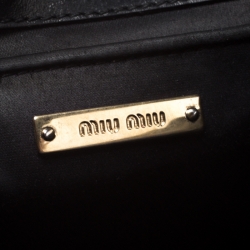 Miu Miu Black Leather Chain Shoulder Bag