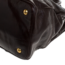 Miu Miu Brown Vitello Lux Leather Tote
