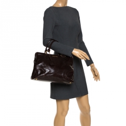 Miu Miu Brown Vitello Lux Leather Tote