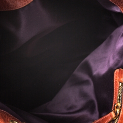 Pre Owned Miu Miu Copper Vitello Lux Leather Hobo