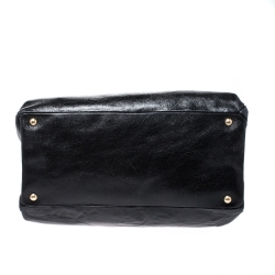 Miu Miu Black Glossy Leather Top Handle Bag