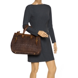 Miu Miu Brown Matelasse Leather Tote