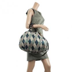 Pre Owned Miu Miu Quilted Leather Harlequin Hobo