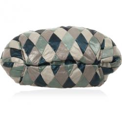 Pre Owned Miu Miu Quilted Leather Harlequin Hobo
