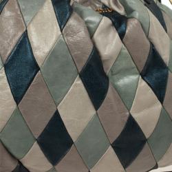 Pre Owned Miu Miu Quilted Leather Harlequin Hobo