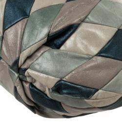 Pre Owned Miu Miu Quilted Leather Harlequin Hobo