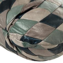 Pre Owned Miu Miu Quilted Leather Harlequin Hobo