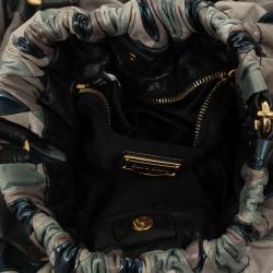 Pre Owned Miu Miu Quilted Leather Harlequin Hobo