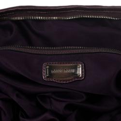 Pre Owned Miu Miu Metallic Purple Woven Leather Hobo Bag