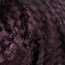 Pre Owned Miu Miu Metallic Purple Woven Leather Hobo Bag