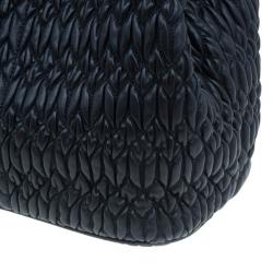Pre Owned Miu Miu Black Cloquet Nappa Leather Bag