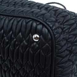 Pre Owned Miu Miu Black Cloquet Nappa Leather Bag