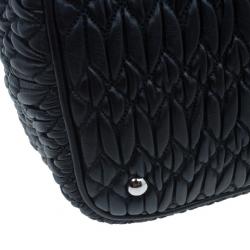 Pre Owned Miu Miu Black Cloquet Nappa Leather Bag