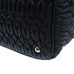 Pre Owned Miu Miu Black Cloquet Nappa Leather Bag